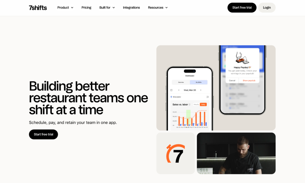 7shifts homepage
