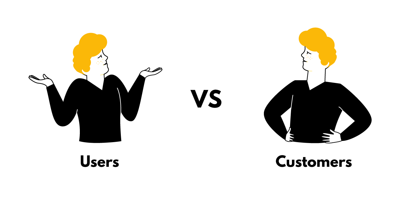 user onboarding users versus customers