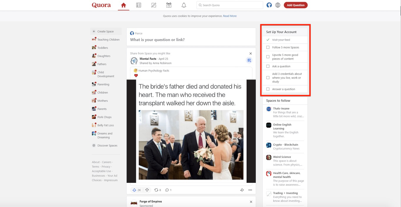 checklist-quora-user-onboarding